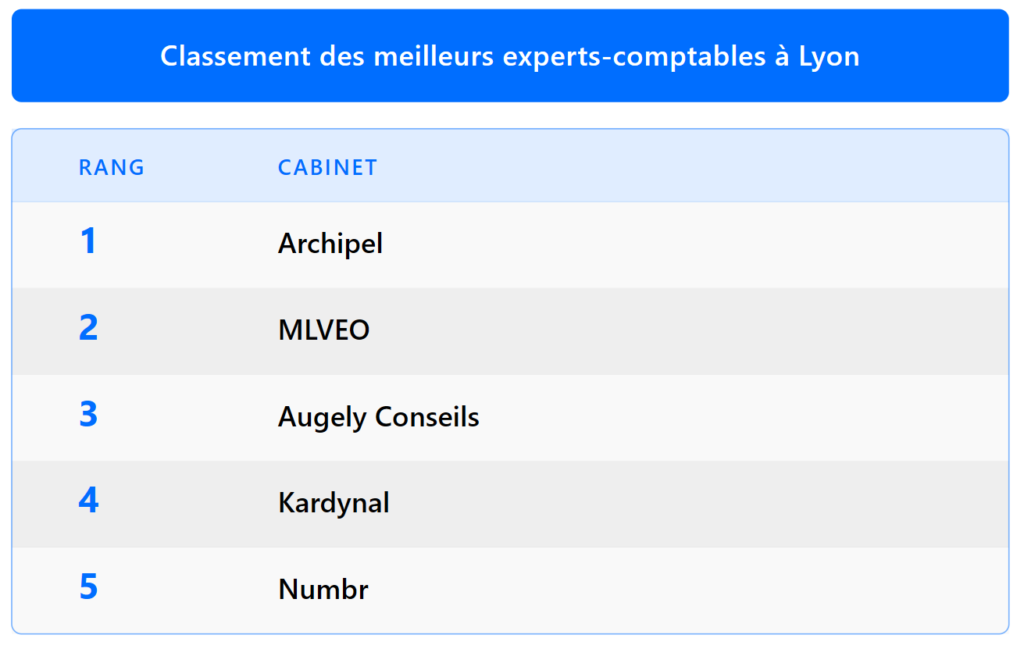 Qui sont les meilleurs experts-comptables à Lyon ?