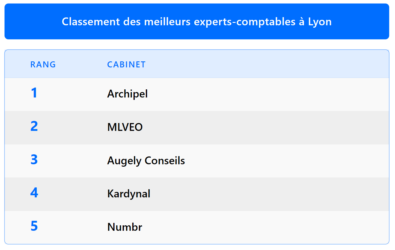 Qui sont les meilleurs experts-comptables à Lyon ?